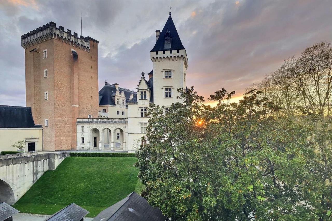 Vue Magique Sur Le Chateau Dans Un Quartier Populaire Pau Esterno foto